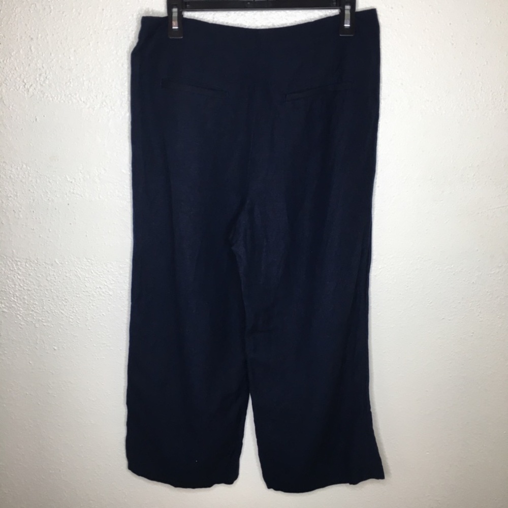 Loft Button Front Lightweight Fluid Pants In Navy… - image 5
